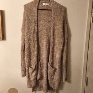 Tan long cardigan